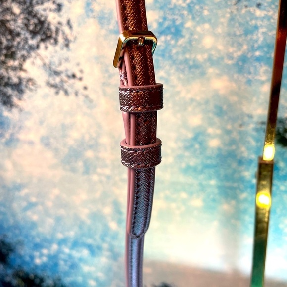 KATE SPADE NEW Tinsel Glitter Flap Crossbody Bag in Lilac Frost NWT - Picture 4 of 14